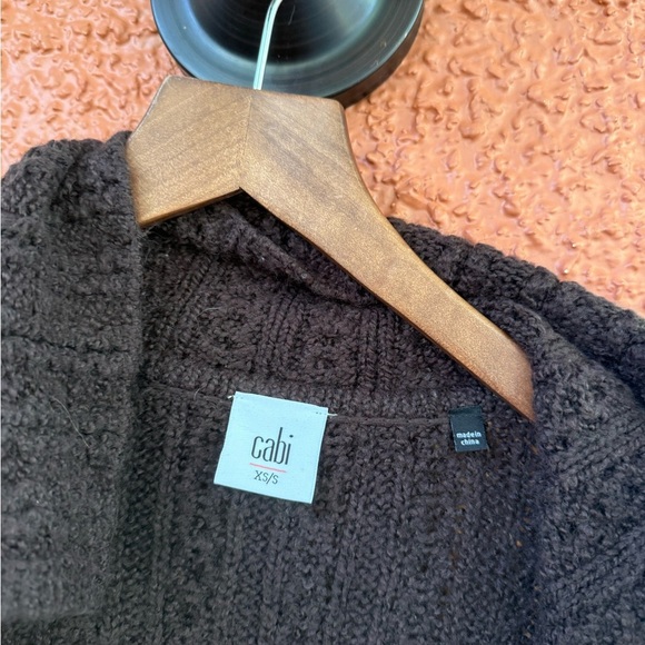 Cabi Cardigan Repose Cape Sweater Dark Brown Over Sized XS/S Relaxed Cozy - Picture 3 of 4